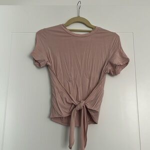 Front Tie Light Pink Top